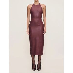 BNWT DL1961 Esme Dress Halter MidiSaffron Coated size xs